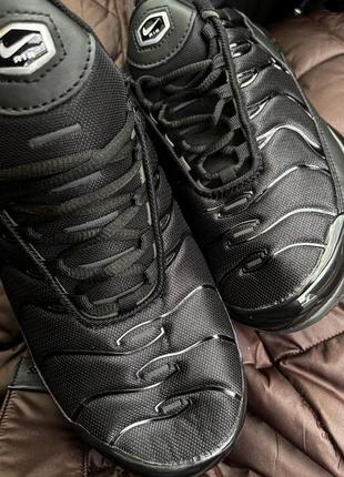 Кроссовки nike air max plus triple black10 фото