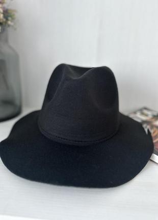 Стильная  фетровая шляпа федора с кольцами бежевый 55-58р (851)7 фото