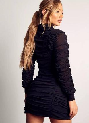Черное мини-платье от misspap2 фото
