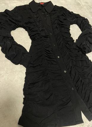 Черное мини-платье от misspap3 фото
