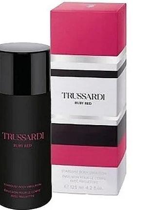 Парфюмированная эмульсия для тела trussardi ruby red женская, 125 мл