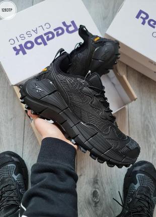 Reebok zig kinetica ii edge gore-tex black, кросівки чоловічі рібок чорні, кроссовки мужские чёрные рибок, кросівки гор текс