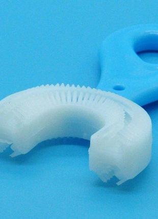 Дитяча силіконова щітка для догляду за зубами u-shape soft toothbrush3 фото