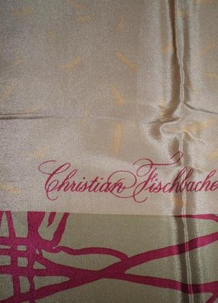 Качественный платок шёлк креп christian fischbacher 88х86см италия3 фото