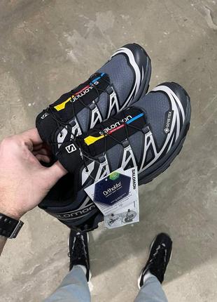 Чоловічі трекінгові водостійкі кросівки  salomon xt-6 gore-tex gore-tex black lunar white