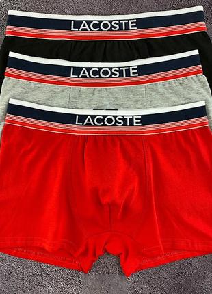 Чоловічі боксери lacoste набір 3 штуки