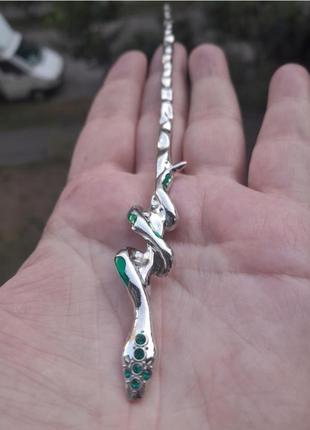 Стильна металева китайська паличка для волосся змія5 фото