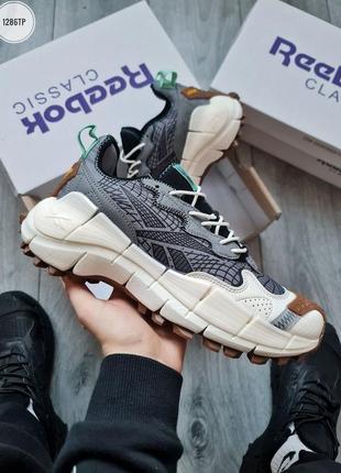 Reebok zig kinetica ii edge gore-tex grey, кросівки чоловічі рібок, кроссовки термо мужские рибок, кросівки гор текс