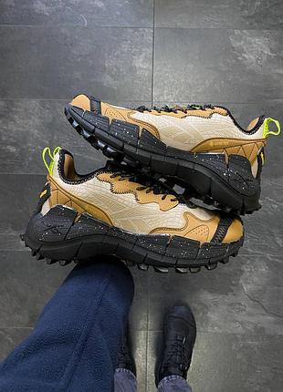 Reebok zig kinetica ii edge gore-tex brown beige, кросівки рібок чоловічі, кроссовки мужские рибок, кросівки термо