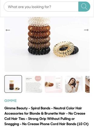 Набор спиральных резинок нейтральных тонов gimme beauty the ultimate neutral spiral bands2 фото