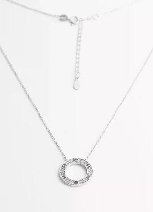 Колье из серебра одинарное геометрия, размер 40 см x 0,1 см, вес: 2.80 г
