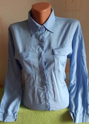 Стильна сорочка блакитного кольору abercrombie&fitch, 💯 оригінал, блискавичне надсилання ☄⚡🚀