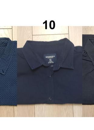 Качественные мужские рубашки, темные - m&amp;s, lacoste, springfield