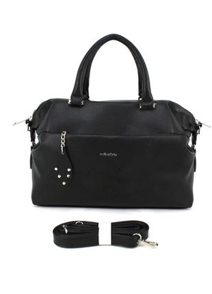 Женская сумка-саквояж voila 78370 черная1 фото
