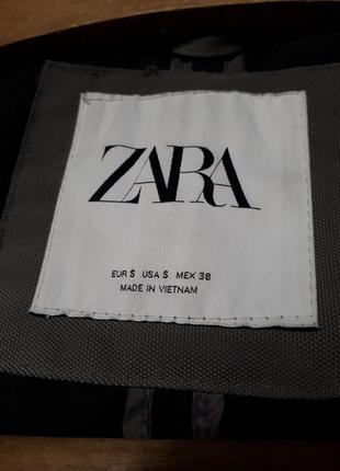 Куртка серая с карманами прямого силуэта zara p s7 фото