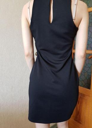 Эффектное черное платье из эластичной качественной ткани2 фото