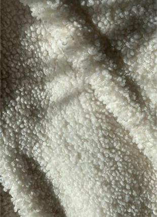 Белая кремовая шуба пальто тедди экошуба s-m7 фото