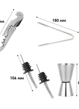 Набор для бара creation 16 предметов k16-11 с подставкой 8шт5 фото