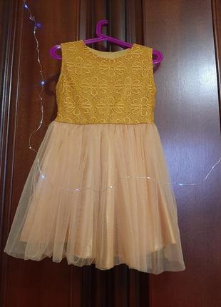 Святкове, нарядне плаття для дівчинки 110 см, нарядное, праздничное платье для девочки1 фото