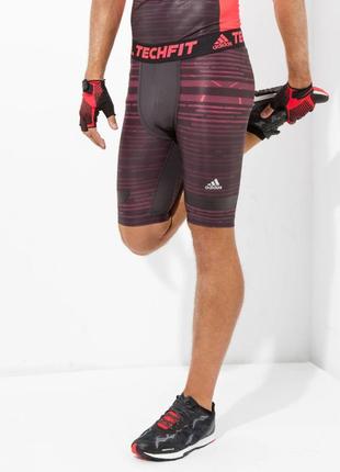 Мужские компрессионные шорты adidas techfit compression climachill / спортивные трусы адидас оригинал