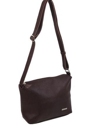 Женская кожаная сумка на плечо borsacomoda бордовая4 фото