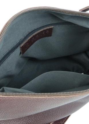 Женская кожаная сумка на плечо borsacomoda бордовая10 фото