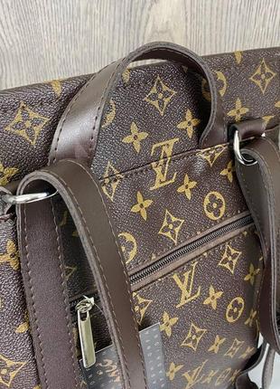 Женский прогулочный рюкзак сумка стиль луи витон с брелком, качественный рюкзачок для девушек8 фото