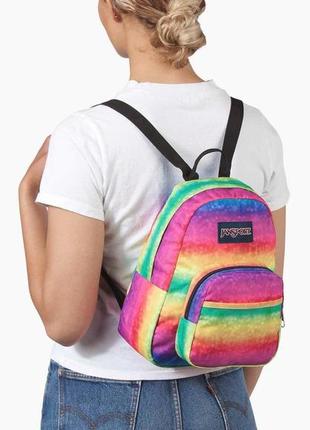 Маленький женский рюкзак 10l jansport half pint радужный