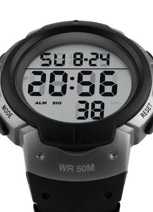 Часы наручные мужские skmei 1068tn, брендовые мужские часы, часы мужские спортивные. цвет: титан ve-333 фото