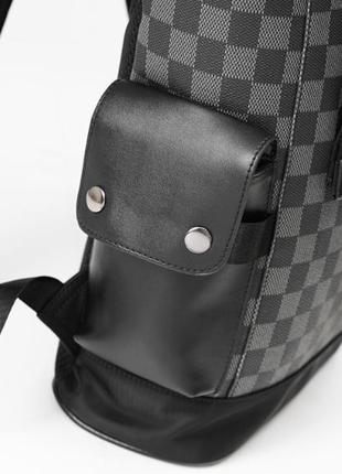 Мужской городской рюкзак клетка повседневный, вместительный рюкзак для мужчин4 фото