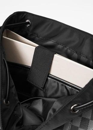 Мужской городской рюкзак клетка повседневный, вместительный рюкзак для мужчин8 фото