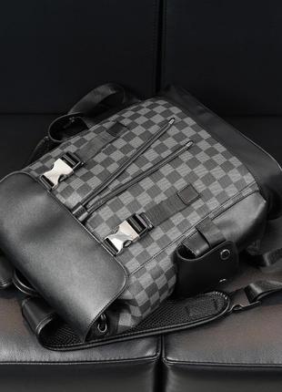 Мужской городской рюкзак клетка повседневный, вместительный рюкзак для мужчин10 фото