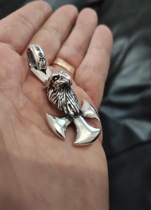 Большой серебряный кулон  мальтийский крест орел gabor nagy style 31 грамм