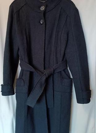 Reserved чорне однобортне легке пальто 100% вовна р.42/xl