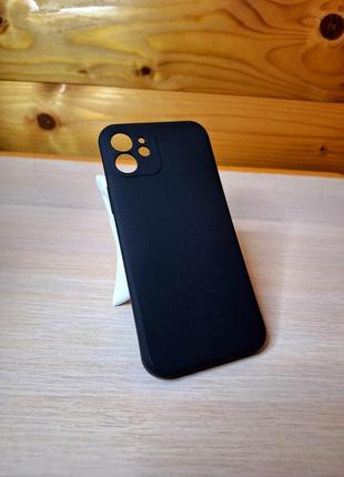 Чехол силиконовый для iphone 12 black1 фото