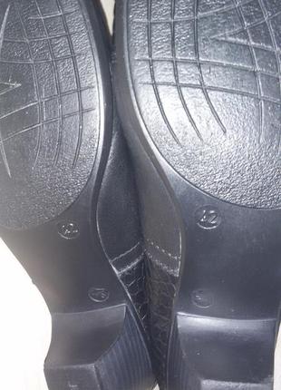 Очень удобные кожаные ботинки rieker размер 42 (28,2 см)9 фото