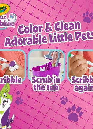 Набір crayola scribble scrubbie pets tub set4 фото