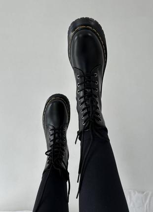 🖤dr.martens jadon black жіночі масивні черевики берці мартінс демісезон весна осінь ботинки берцы мартинс высокая платформа деми7 фото