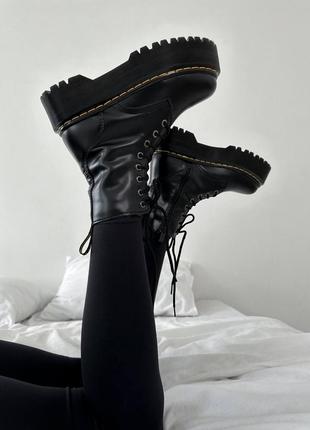 🖤dr.martens jadon black жіночі масивні черевики берці мартінс демісезон весна осінь ботинки берцы мартинс высокая платформа деми8 фото