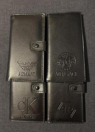 Гаманець чоловічий armani/армані на кнопці3 фото