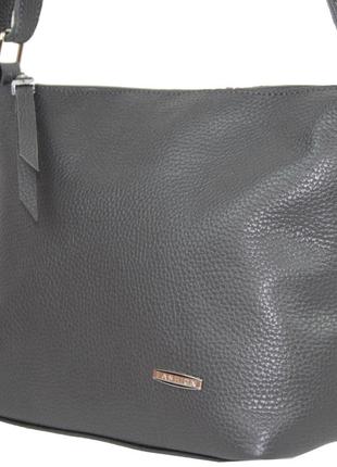 Женская кожаная сумка через плечо borsacomoda серая 810.0214 фото