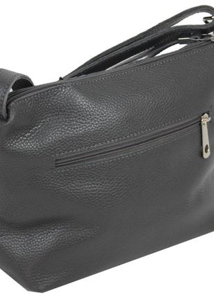 Женская кожаная сумка через плечо borsacomoda серая 810.0215 фото