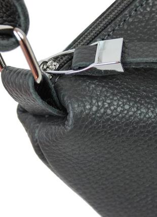 Женская кожаная сумка через плечо borsacomoda серая 810.0218 фото