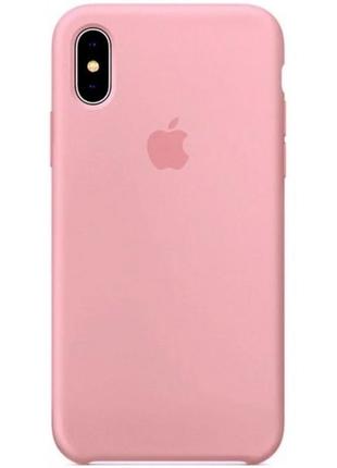 Silicone case для iphone x/xs pink sand (код товару:27965)1 фото