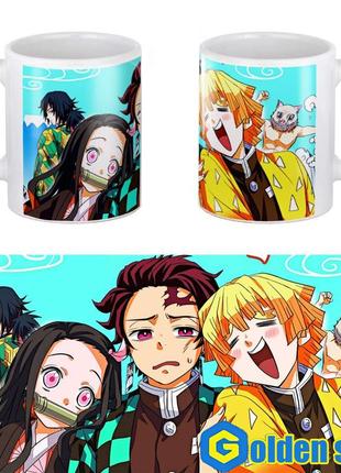 Аниме чашка "demon slayer: kimetsu no yaiba" (клинок, рассекающий демонов)