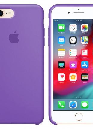 Силіконовий чохол silicone case для iphone 7 plus / 8 plus (7+ / 8+) фіалковий lilac cream 41 (бампер)