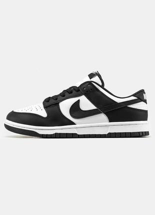 Мужские кроссовки nike sb dunk low white/black / найк сб данк лоу демисезонные / весенние / летние / осенние низкие черно-белые данки