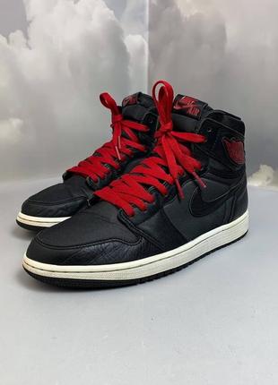 Кросівки nike air jordan 1 og high "black satin"