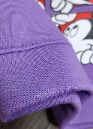 Теплый фиолетовый костюм на девочку тринитка микки маус размер 92-987 фото