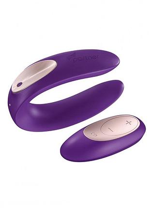 Вибратор для пар satisfyer double plus remote с пультом дк и двумя моторчиками
